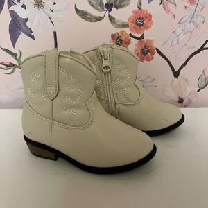 Cream Cowboy Boots for Kids